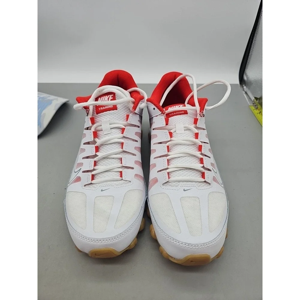 Nike Reax 8 TR Mesh White/Wolf Grey/Red 621716-103 Mens‎ 9 New